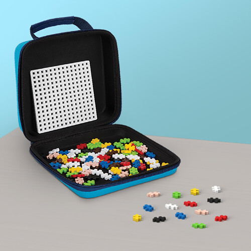 Set de Construção PLUS PLUS com Estojo de Viagem, Brinquedo STEM 3D para Crianças, 100 Peças Interligadas 1
