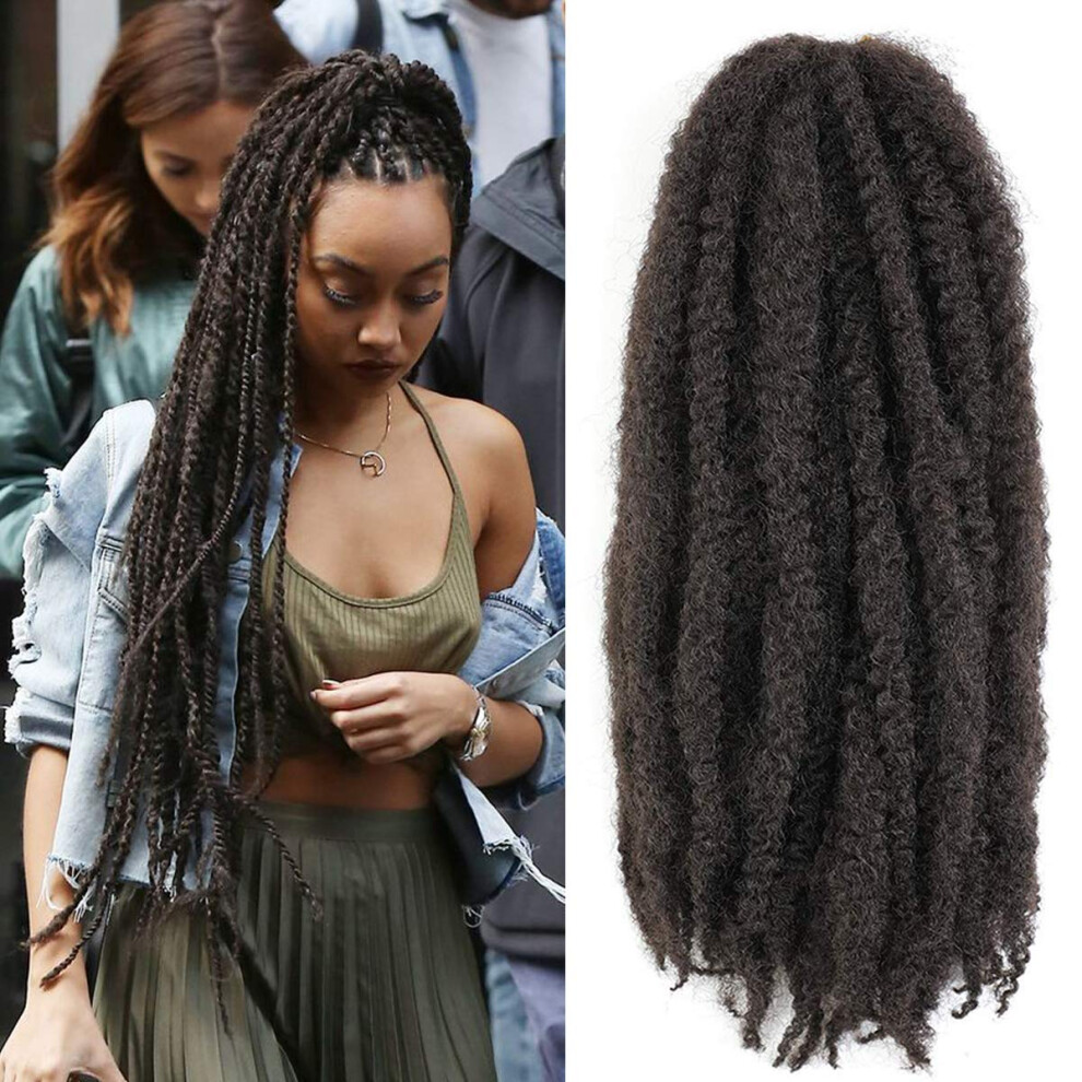 Baisai 3 Packs Marley Twists Hair Long Twist Afro Kinky Braiding Hair For Twists Synthetic Crochet Hair 18 Inch 100G/Pack(4#) #4