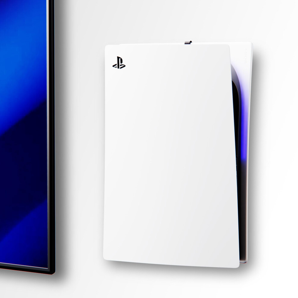 PS5 Wall Mount for PlayStation 5 Disc Edition and Digital Edition (Mount The Console on Wall Near or Behind TV with Invisible Design)  Including 2 Acc