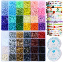 8600 stuks 4 mm 6/0 48 kleuren glas rocailles bedels armband sieraden maken kralenkit geschenken kleine ambachtelijke glaskralen met kralen elastisch