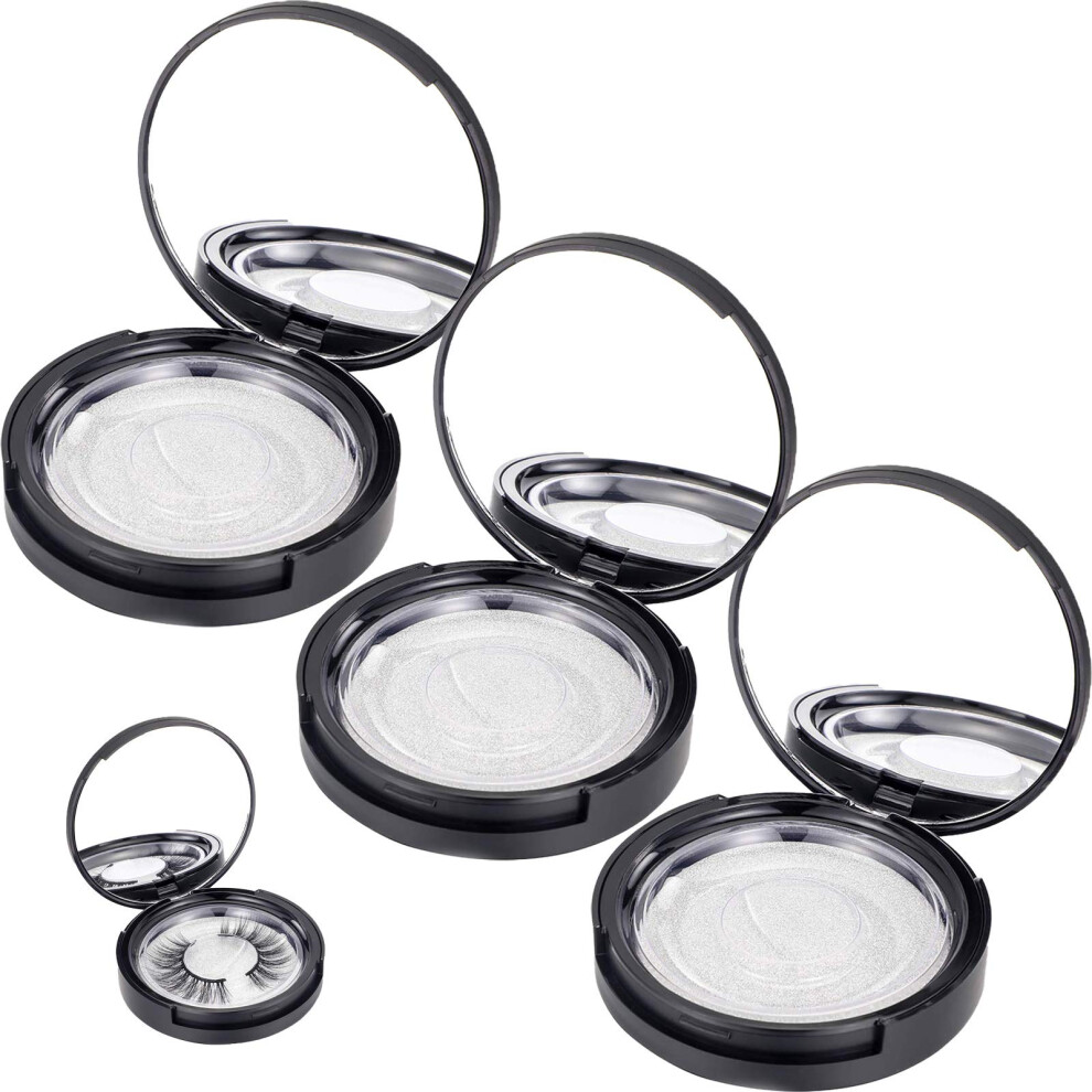 SHEYNIAN Lot de 3    tuis de rangement pour cils avec miroir,    tuis     cils vides de voyage avec support pour cils pour femmes et filles