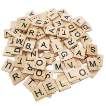 MYYZMY 200 stks Scrabble Letters Houten Scrabble Tegels voor Ambachten Maken Kruiswoordraadsel Spel