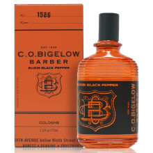 C.O. Bigelow Cologne para Homens - Elixir Pimenta Preta - No. 1586, 2.5 fl oz, Aroma Masculino, Bourbon e Sândalo