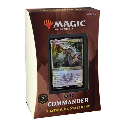Magic The Gathering Strixhaven Commander Deck - Silverquill Statement (Schwarz-Wei   ) 13+ Jahre 1