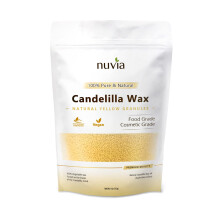 Candelillawas 100% puur en natuurlijk Veganistisch - Plantaardige was; Korrelvorm van voedsel- en cosmetische kwaliteit; 4 oz van Nuvia Organics
