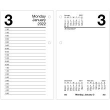 2022 Daily Desk Calendar Refill by AT-A-GLANCE  3 1/2"""" X 5 27/32""""  Loose-Leaf (E71750)