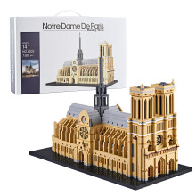 LUKHANG Kit de Modelo Grande da Arquitetura Notre Dame Micro Blocos 7380 Peças