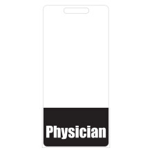 Arts Badge Buddy (zwart) - Verticale heavy-duty badge-tags voor artsen - Dubbelzijdige badge-identificatiekaart