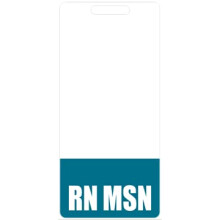 RN MSN Badge Buddy (verde acqua) - Etichette verticali per badge resistenti per infermieri con laurea magistrale - Badge identificativo bifaccial