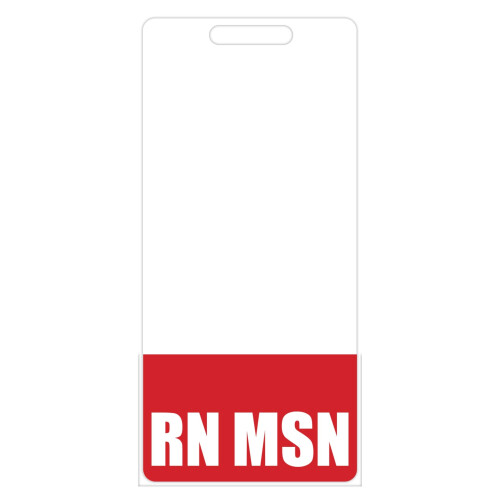 RN MSN Badge Buddy (Κόκκινο) - Βαθμωτές Ετικέτες για Νοσηλευτές με Μεταπτυχιακό