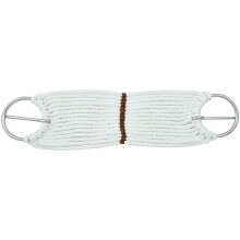 Mustang Pony Cinch met ring en tong, wit 18 inch