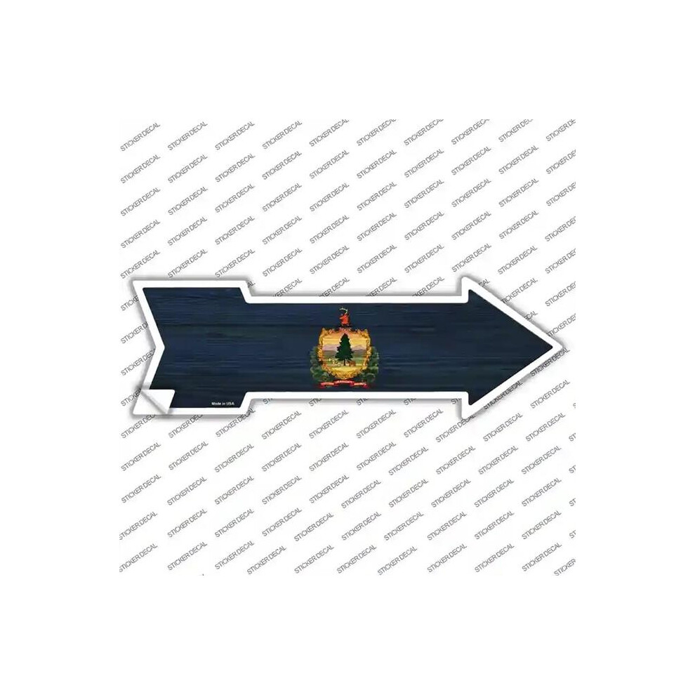 Smart Blonde A-566S-L Vermont State Flag Novelty Arrow Sticker Decal - Large 792636337796