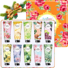 Conjunto de 10 Cremes para Mãos, Presentes para Adultos, Natal, Fragrância Natural, Mini Tamanho