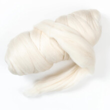 Kondoos Corriedale 1lb Wool Bulk roving Best Wool for Spinning arm Knitting Felting Chunky yarn Blankets and Tapestry. Core soft un-Dyed. (Ecru 1