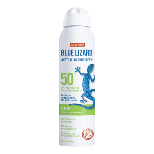 BLUE LIZARD Protector Solar Mineral Niños SPF 50+ Spray, 5 Fl Oz 1