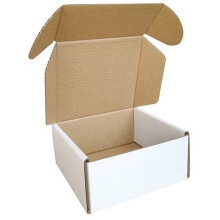CH-BOX 4x4x2'' (Innenma   ) Wellpappe-Versandtaschen, 25er-Pack, kleine Versandkartons, Austernwei    (CM442-25)