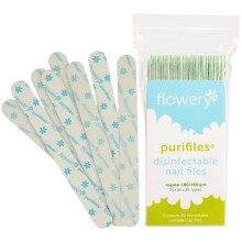 Flowery Green Core Disinfectable Nail Files 100/180 Grit 20 per pack
