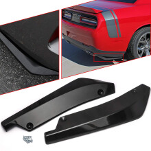 Xotic Tech JDM achterbumper Canard Diffuser Splitter Valence Spoiler Fin Lip Trim Universal Fit (Glanzend Zwart)