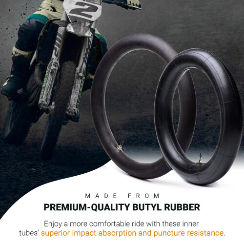 (2-Pack) 2.75-17 (70/100-17) Voor en 3.00-14 (90/100-14) Achter Binnenbanden voor Dirt Bike 2