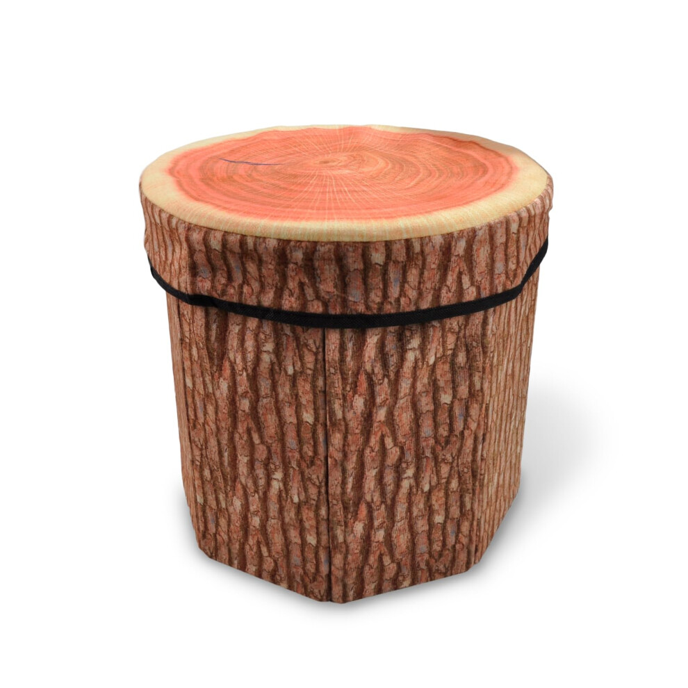CHEFAN Tabouret de rangement pour fruits Ottoman Tabouret en souche d'arbre Mignon Coffre de rangement pliable Coffre de rangement pliable Tabour