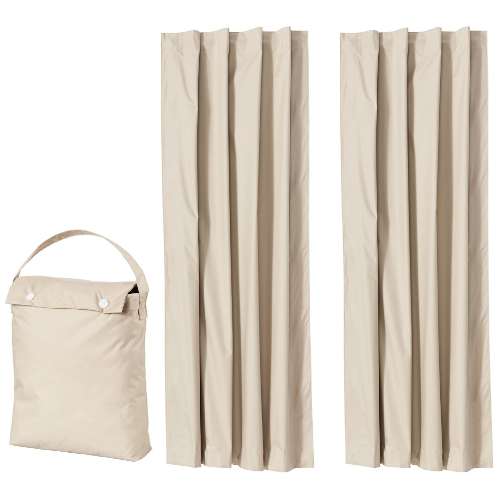 Amazon Basics Portable Blackout Curtain Shade with Suction Cups  50"""" x 78""""  2-Pack  Beige