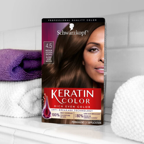 Schwarzkopf Schwarzkopf Keratin Color Μόνιμη Κρέμα Χρώματος Μαλλιών, 4.5 Μεσαίο Χρυσό Καφέ 2
