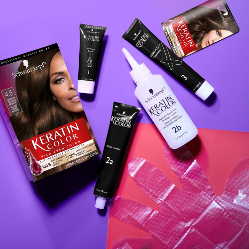 Schwarzkopf Schwarzkopf Keratin Color Μόνιμη Κρέμα Χρώματος Μαλλιών, 4.5 Μεσαίο Χρυσό Καφέ 1