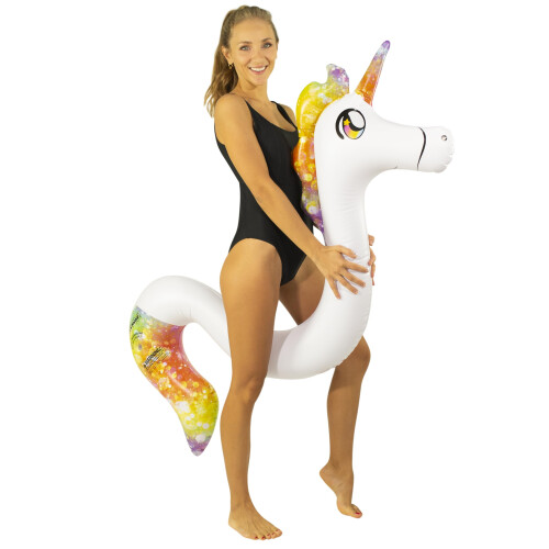 PoolCandy Aufblasbare Tier-Schwimmnudeln (Einhorn)