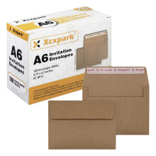 Xxcxpark 120 kpl tulostettavia A9-kutsukirjekuoria 5,75 x 8,75 kortit Itsesulkeutuvat 120 g/m   valkoiset paperikirjekuoret kutsuihin, papereihin,