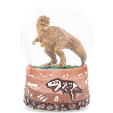 Elanze ontwerpt T-Rex Tyrannosaurus Fossielen Bruin Paleontoloog Botgraven Skelet Wetenschap STEM Voetafdrukken Museum 100MM Muzikale glitter Dinosau