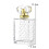 JJKMALL- 100 ml (3.4 oz) Μεγάλη Διαφανής Γυάλινη Άδεια Φιάλη, Χρυσή Σπρέι Αρωμάτων 3