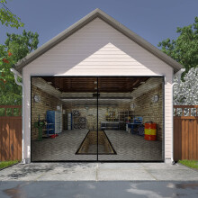 Liamst Garagedrrskrm fr 9x7ft 1 bilgaragedrrar- frstrkt glasfiber Drrskrm Stronger High Energy Magnet Magnetic Door