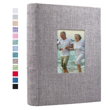 Vienrose Fotoalbum, 4 x 6, 300 Fotos, Einband mit Leinenrahmen, mit Notizbereichen, Fotobuch, groes Fassungsvermgen, Einsteck-Bilderbuch fr Hochze