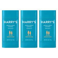 Harry's Deodorant & Antiperspirant - Odor & Sweat Control Antiperspirant for Men - Redwood 2.5 Oz (Pack of 3) blue