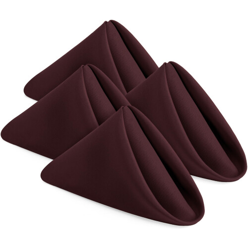 Utopia Home [Pacote de 24, Burgundy] Guardanapos de Tecido 17x17 Polegadas, 100% Poliéster