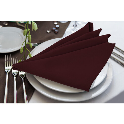 Utopia Home [Pacote de 24, Burgundy] Guardanapos de Tecido 17x17 Polegadas, 100% Poliéster 2