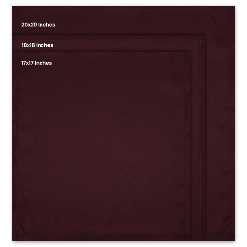 Utopia Home [Pacote de 24, Burgundy] Guardanapos de Tecido 17x17 Polegadas, 100% Poliéster 1
