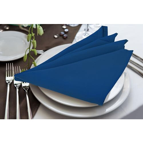 Utopia Home [Pacote de 24, Azul Royal] Guardanapos de Tecido 17x17 Polegadas, 100% Poliéster, Laváveis 2