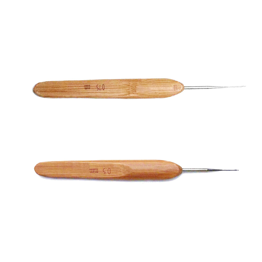 Dreadlocks-H?Kelnadel F?R Haare, Nadeln, Haarh?Kelnadel, H?Kelnadel Aus Stahl, Schloss F?R Zopfh?Keln, Basteln, 2 St?Ck (0,5 Mm + 0,75 Mm), Leich-image