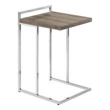 Monarch Specialiteter 3638 Accentbord C-formet slutside snack stue soveværelse laminat brun moderne moderne tabel-25 16 """" L x 18.25 """" W x 26.5