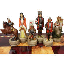 Japanse Samurai Krijger Set van Schaakstukken - Geen Bord