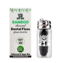 Boonboo Dental Floss Bambus Charcoal Woven Thread Unlaved