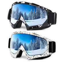 Braylin Adult Ski Goggles 2-Pack Snowboard Goggles for Youth Teens Men & Women Wide View Snowmobile Goggles