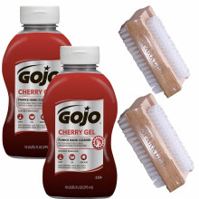 SPARKLEN. GOJO Gel de Mão de Cereja Pumice Limpeza Pesada 2 Frascos de 10 OZ cada [Total de 20 Oz.]