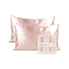 Kitsch Satin Pillowcase with Zipper for Hair and Skin Queen Size Softer Than Silk Pillow Cases 2 Pack Cooling Pillow Covers Machine Washable Satin