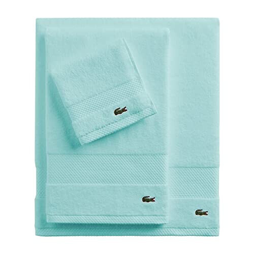 Lacoste Lacoste Heritage Supima Cotton Bath Toot Mint 30 """" X 54 """" 1
