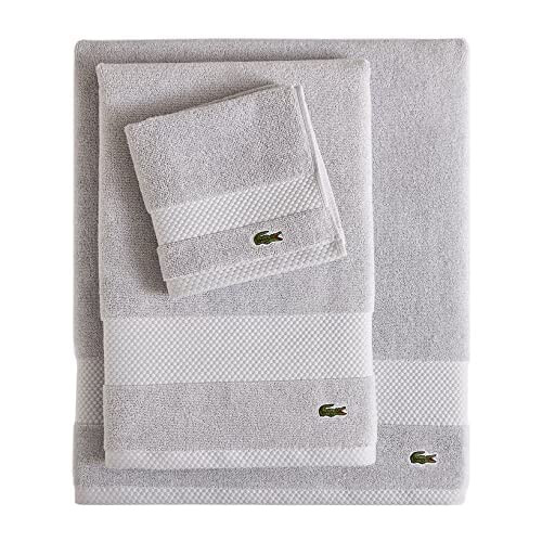 Lacoste Asciugamano Lacoste Heritage in cotone Supima con microchip, 16"" x 30"" 1