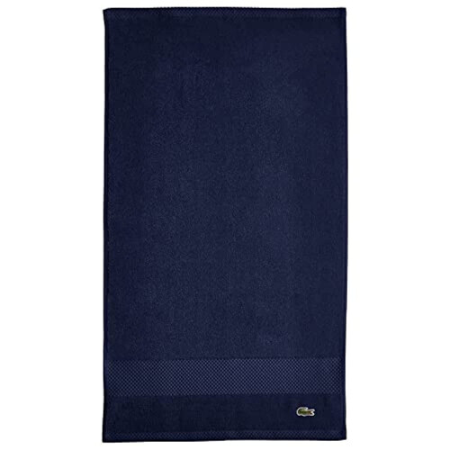 Lacoste Λακοστ 100% Supima Χειροπετσέτα, Μπλε, 16" x 30" - Υψηλή Απορροφητικότητα & Γρήγορο Στέγνωμα