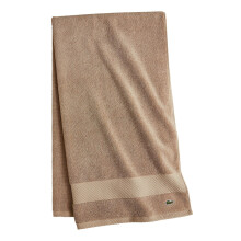 Lacoste Heritage Supima -puuvillainen kylpypyyhe, hiekka, 76 x 137 cm