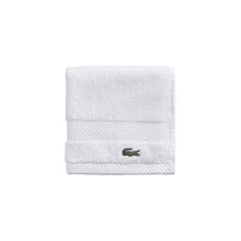 Lacoste Heritage Supima -puuvillainen pesuliina, valkoinen, 33 x 33 cm